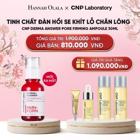  MỚI - TINH CHẤT ĐÀN HỒI SE KHÍT LỖ CHÂN LÔNG CNP DERMA ANSWER PORE FIRMING AMPOULE 30ML 