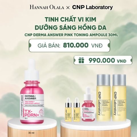  PHIÊN BẢN ĐẶC BIỆT - TINH CHẤT VI KIM DƯỠNG SÁNG HỒNG DA CNP DERMA ANSWER PINK TONING AMPOULE 30ML - A836 