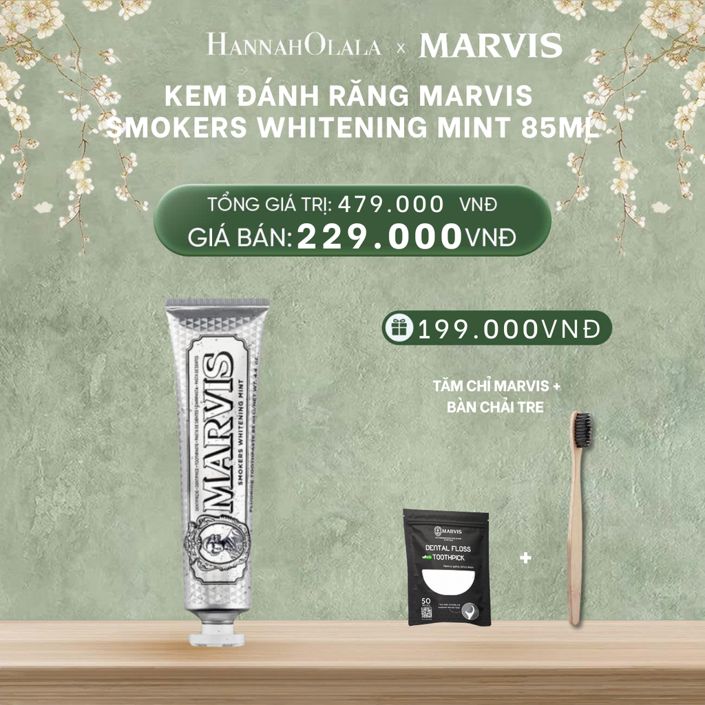  DEAL 3: KEM ĐÁNH RĂNG MARVIS TUÝP FULLSIZE 75/85ML TRẮNG RĂNG THƠM MIỆNG 