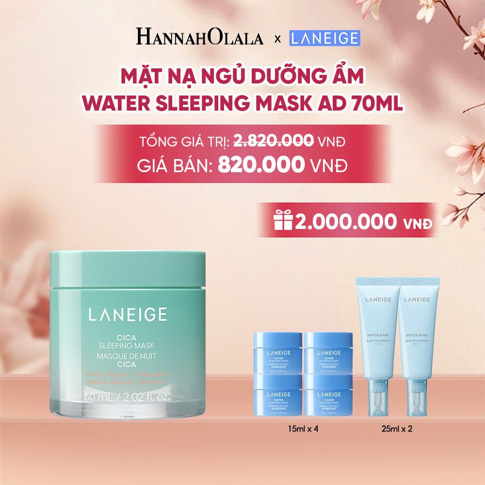  [PHIÊN BẢN CẢI TIẾN] MẶT NẠ NGỦ PHỤC HỒI VÀ NUÔI DƯỠNG DA LANEIGE CICA SLEEPING MASK 60ML - A596 