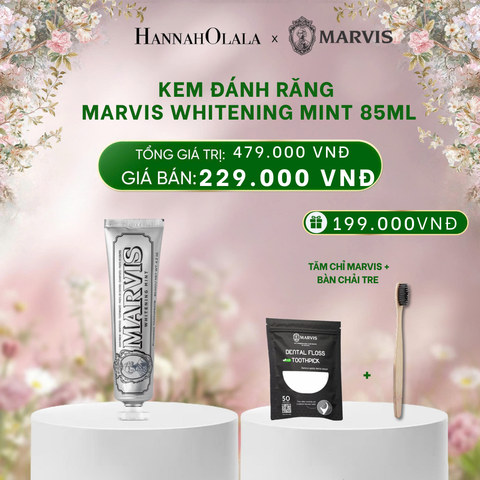  DEAL 3: KEM ĐÁNH RĂNG MARVIS TUÝP FULLSIZE 75/85ML TRẮNG RĂNG THƠM MIỆNG 