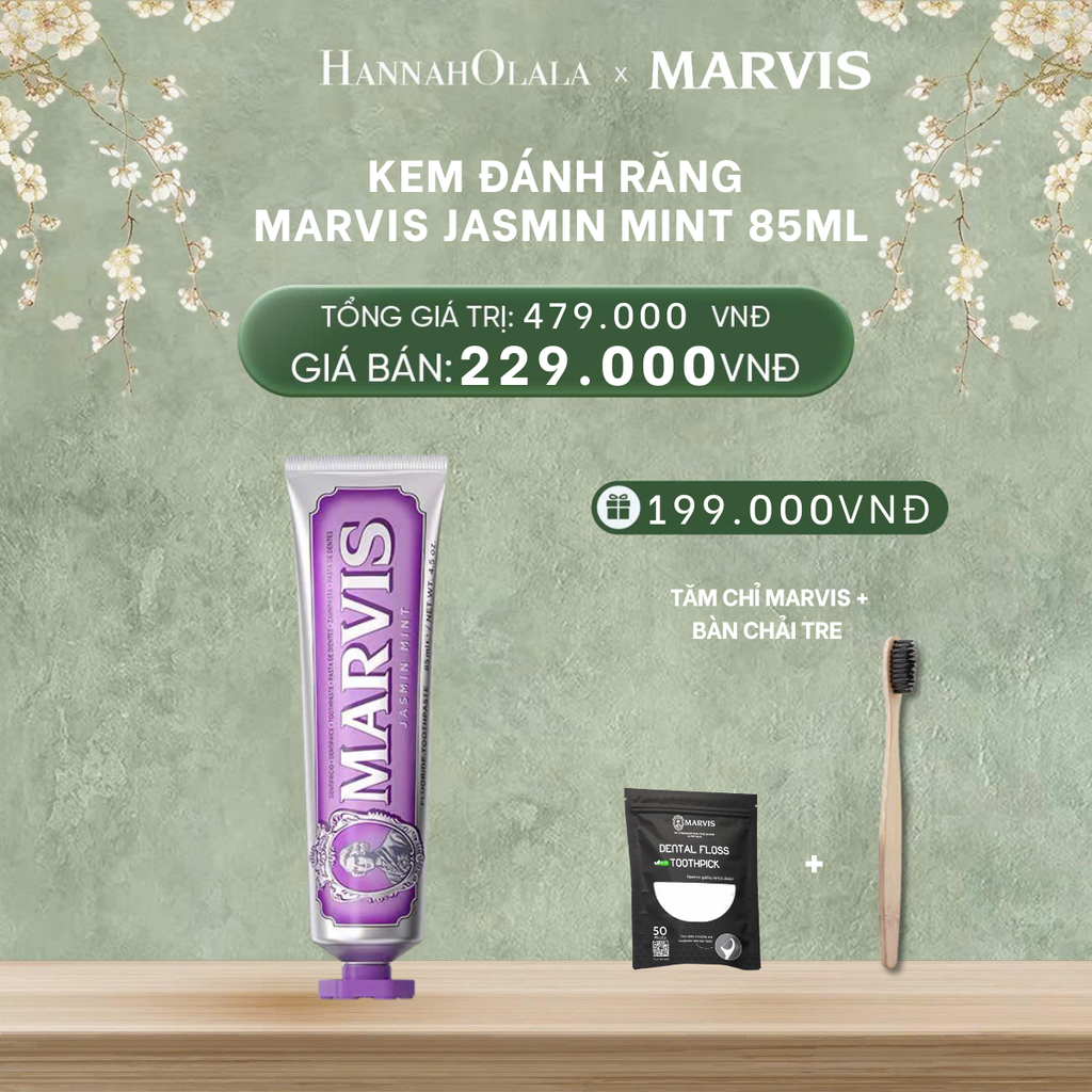  DEAL 3: KEM ĐÁNH RĂNG MARVIS TUÝP FULLSIZE 75/85ML TRẮNG RĂNG THƠM MIỆNG 