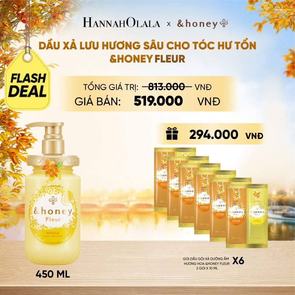  DẦU XẢ LƯU HƯƠNG SÂU CHO TÓC HƯ TỔN &HONEY FLEUR (DATE 11/2027) - E1801 