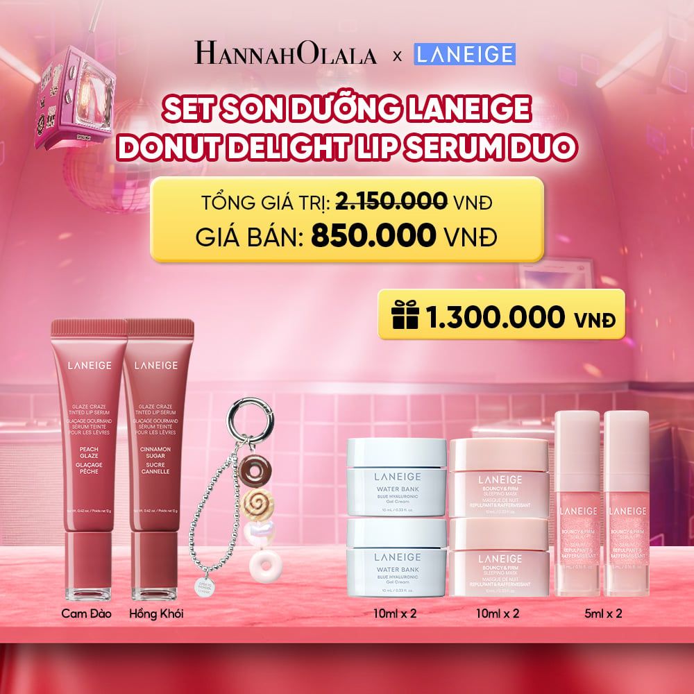  SET - LANEIGE DONUT DELIGHT LIP SERUM DUO_K244 