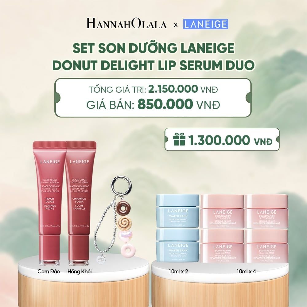  SET - LANEIGE DONUT DELIGHT LIP SERUM DUO - A1655 