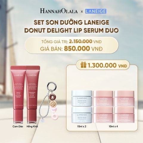  SET - LANEIGE DONUT DELIGHT LIP SERUM DUO - A1272 