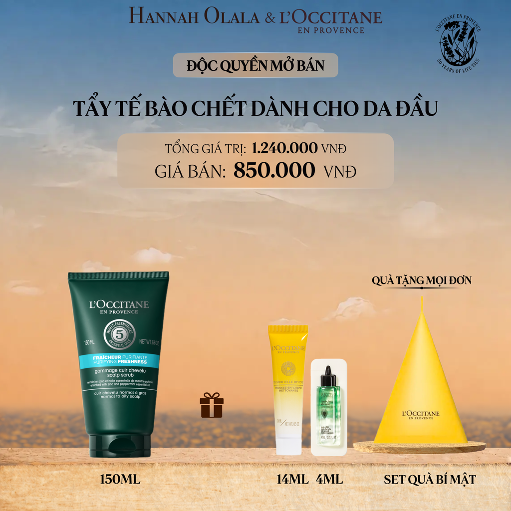  TẨY TẾ BÀO CHẾT DÀNH CHO DA ĐẦU L'OCCITANE 