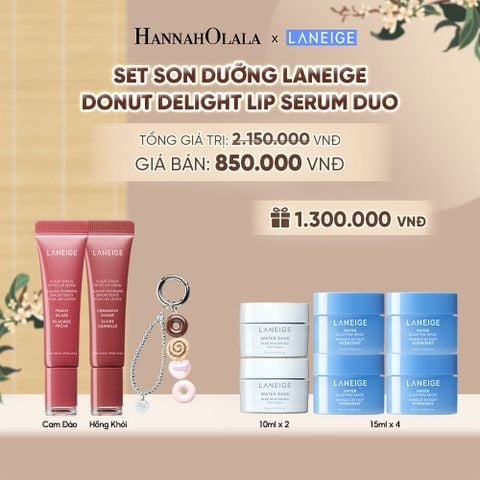  SET - LANEIGE DONUT DELIGHT LIP SERUM DUO - A571 