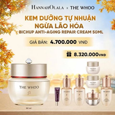  KEM DƯỠNG TỰ NHUẬN NGỪA LÃO HÓA THE WHOO BICHUP ANTI-AGING REPAIR CREAM 50ML - E2116 