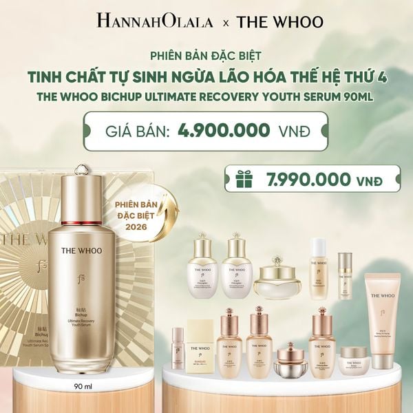  PHIÊN BẢN ĐẶC BIỆT - BỘ TINH CHẤT TỰ SINH NGỪA LÃO HÓA THẾ HỆ THỨ 4 THE WHOO BICHUP ULTIMATE RECOVERY YOUTH SERUM 90ML - A5500 