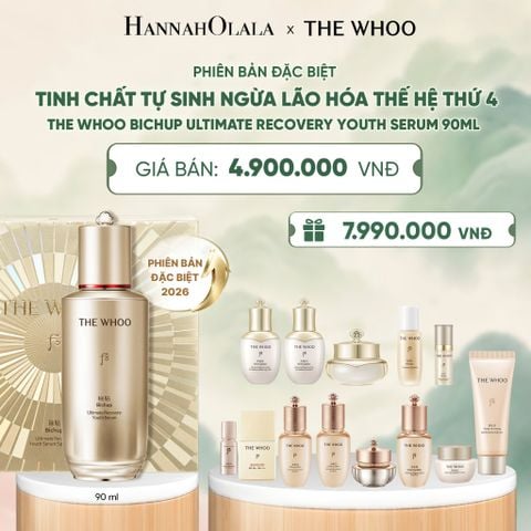  PHIÊN BẢN ĐẶC BIỆT - BỘ TINH CHẤT TỰ SINH NGỪA LÃO HÓA THẾ HỆ THỨ 4 THE WHOO BICHUP ULTIMATE RECOVERY YOUTH SERUM 90ML - A5500 