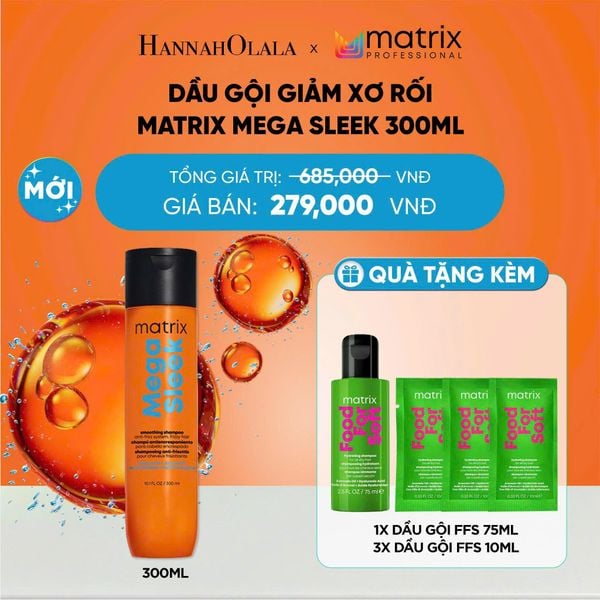  [DEAL SỐC] DẦU GỘI GIÚP GIẢM XƠ RỐI CHO TÓC MATRIX MEGA SLEEK 300ML - A5442 