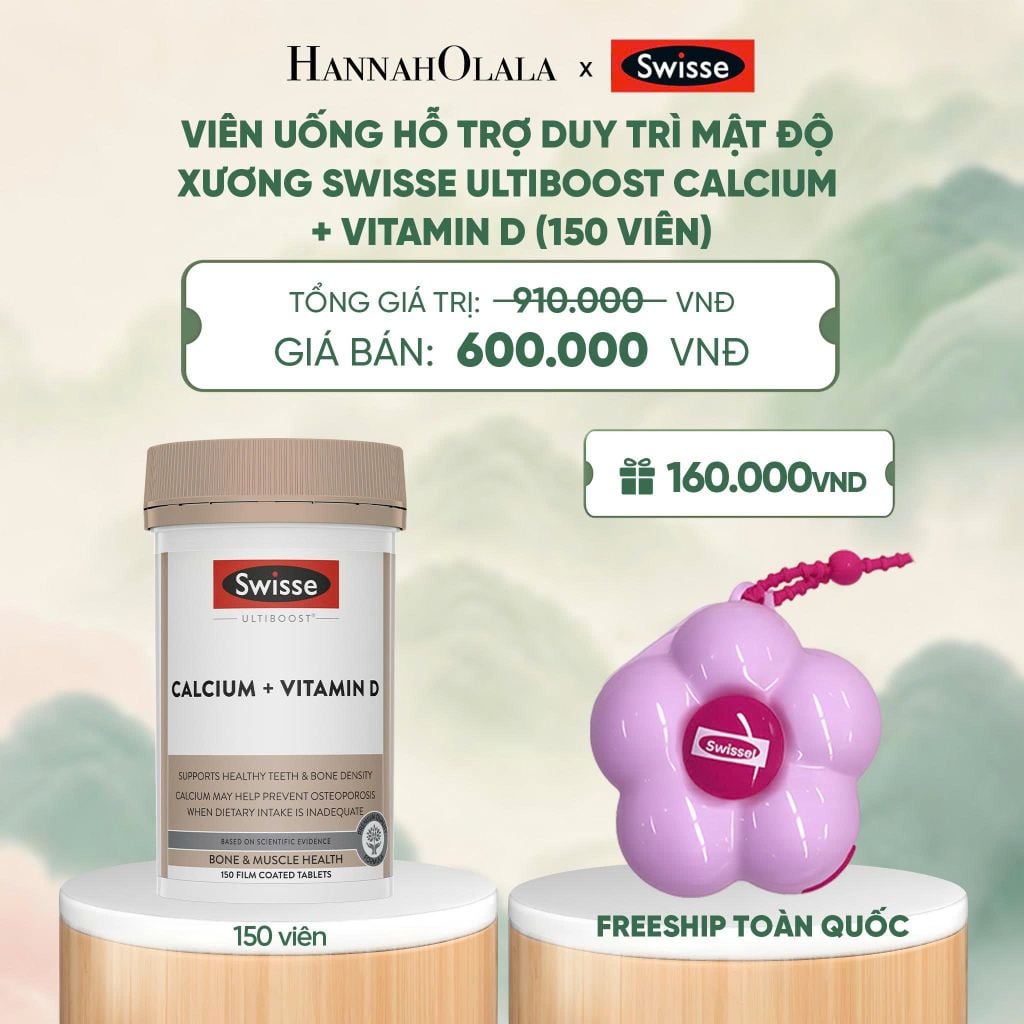  VIÊN UỐNG HỖ TRỢ DUY TRÌ MẬT ĐỘ XƯƠNG SWISSE ULTIBOOST CALCIUM + VITAMIN D (150 VIÊN) - A1079 