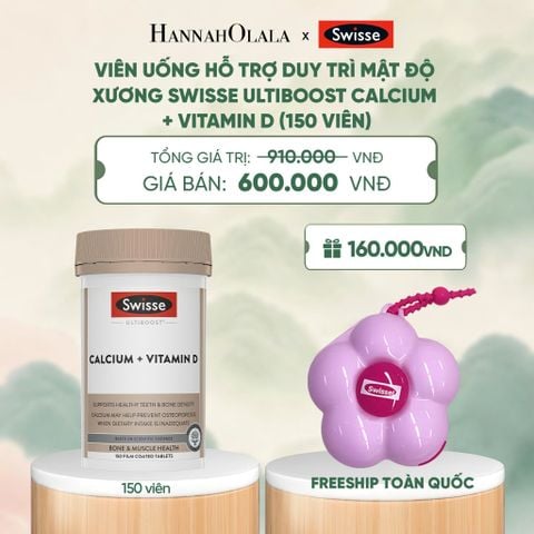  VIÊN UỐNG HỖ TRỢ DUY TRÌ MẬT ĐỘ XƯƠNG SWISSE ULTIBOOST CALCIUM + VITAMIN D (150 VIÊN) - A1079 