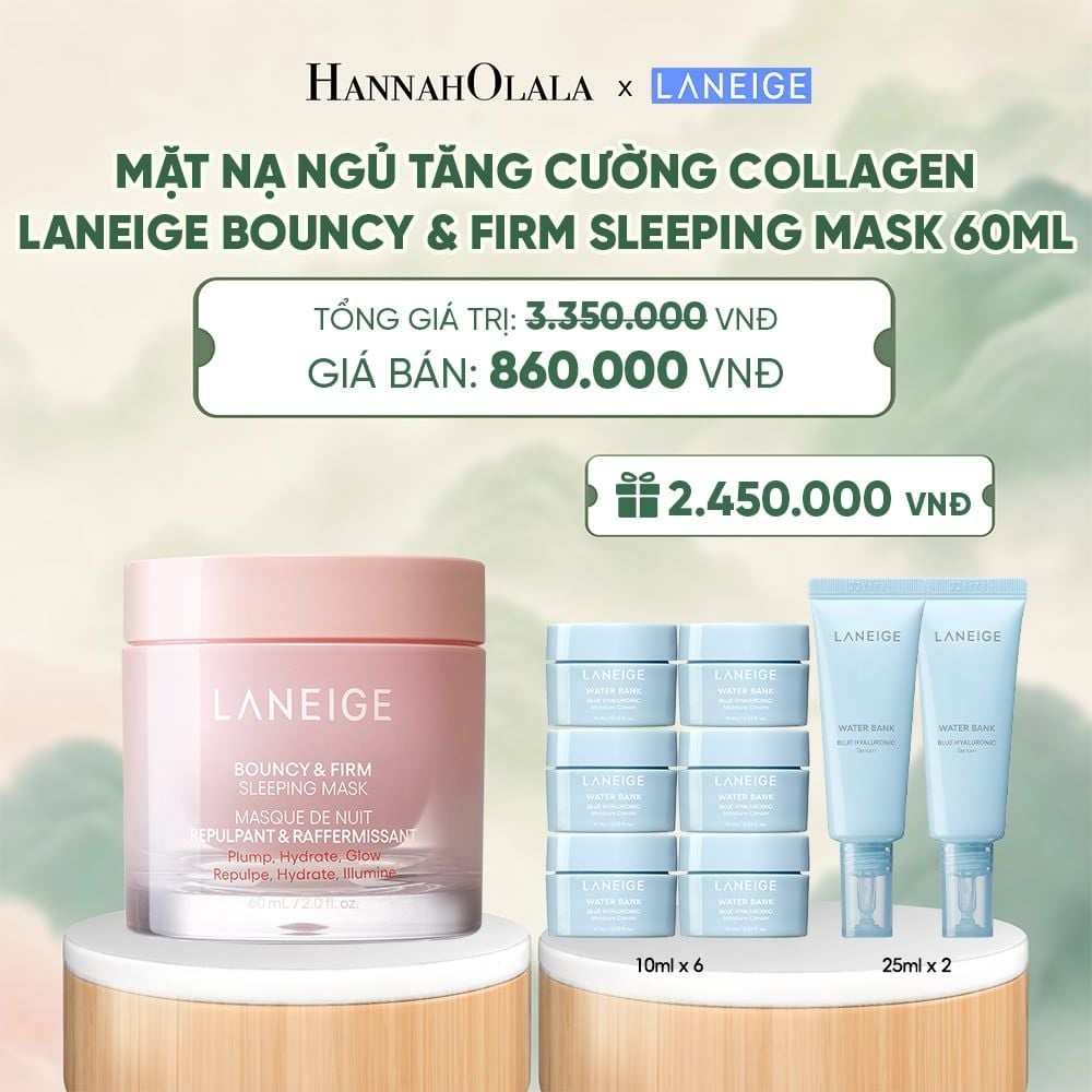  MẶT NẠ NGỦ DƯỠNG ẨM LANEIGE BOUNCY & FIRM SLEEPING MASK 60ML TĂNG CƯỜNG COLLAGEN VÀ CHĂM SÓC DA - A1637 