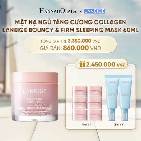  MẶT NẠ NGỦ DƯỠNG ẨM LANEIGE BOUNCY & FIRM SLEEPING MASK 60ML TĂNG CƯỜNG COLLAGEN VÀ CHĂM SÓC DA - A594 