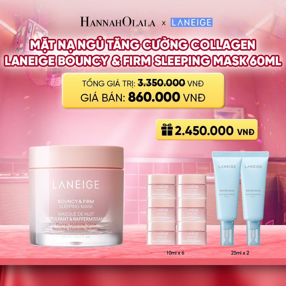  MẶT NẠ NGỦ DƯỠNG ẨM LANEIGE BOUNCY & FIRM SLEEPING MASK 60ML TĂNG CƯỜNG COLLAGEN VÀ CHĂM SÓC DA_K250 