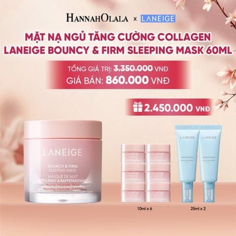  MẶT NẠ NGỦ DƯỠNG ẨM LANEIGE BOUNCY & FIRM SLEEPING MASK 60ML TĂNG CƯỜNG COLLAGEN VÀ CHĂM SÓC DA - A594 