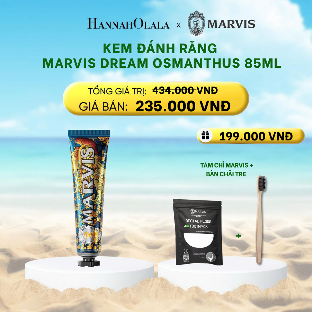  DEAL 3: KEM ĐÁNH RĂNG MARVIS TUÝP FULLSIZE 75/85ML TRẮNG RĂNG THƠM MIỆNG 