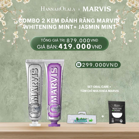  DEAL 2: COMBO 2 KEM ĐÁNH RĂNG MARVIS 75ML/85ML - LÀM SẠCH RĂNG, GIỮ HƠI THỞ THƠM MÁT 