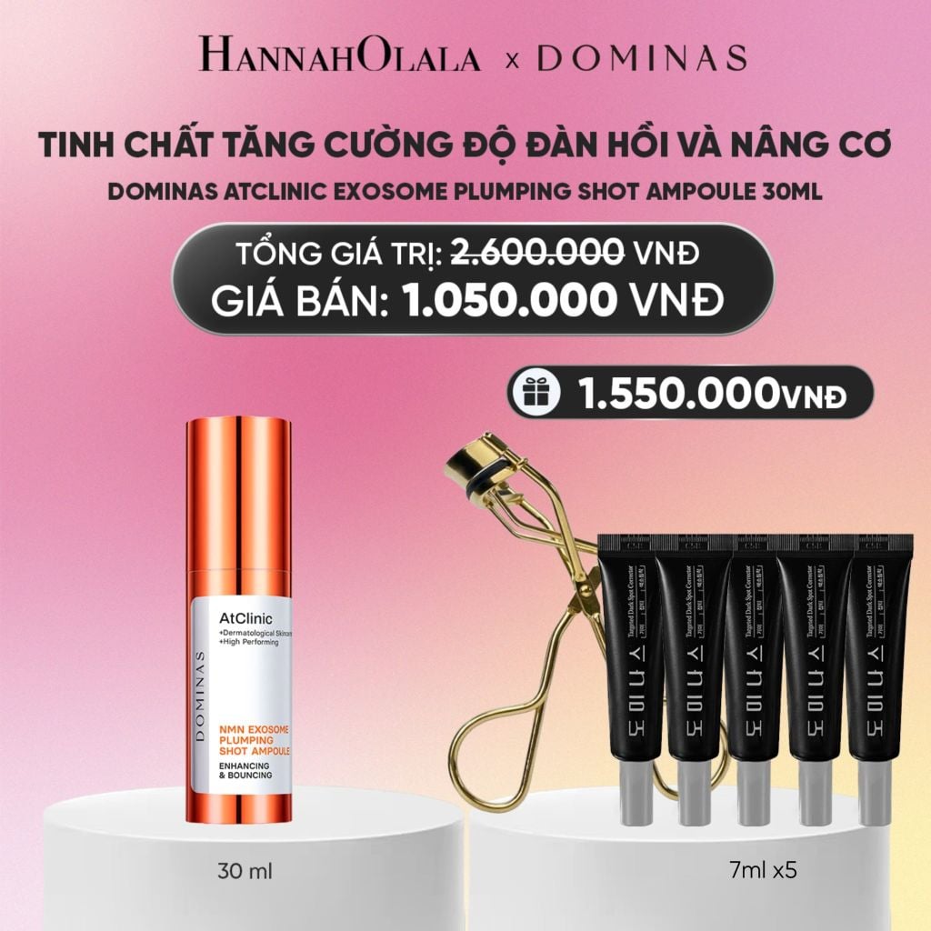  TINH CHẤT TĂNG CƯỜNG ĐỘ ĐÀN HỒI VÀ NÂNG CƠ DOMINAS ATCLINIC EXOSOME PLUMPING SHOT AMPOULE 30ML_A1761 