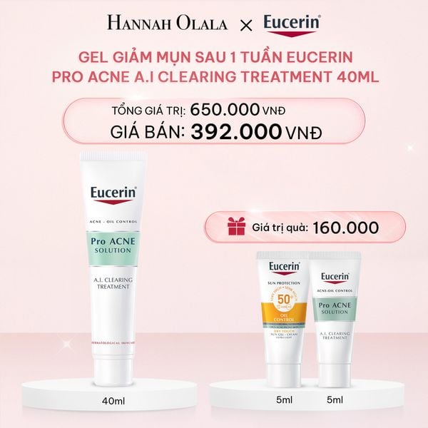  DEAL 08: GEL GIẢM MỤN SAU 1 TUẦN EUCERIN PRO ACNE A.I CLEARING TREATMENT 40ML 