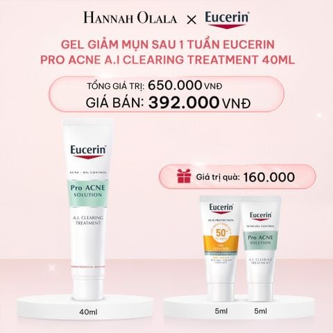  DEAL 08: GEL GIẢM MỤN SAU 1 TUẦN EUCERIN PRO ACNE A.I CLEARING TREATMENT 40ML 