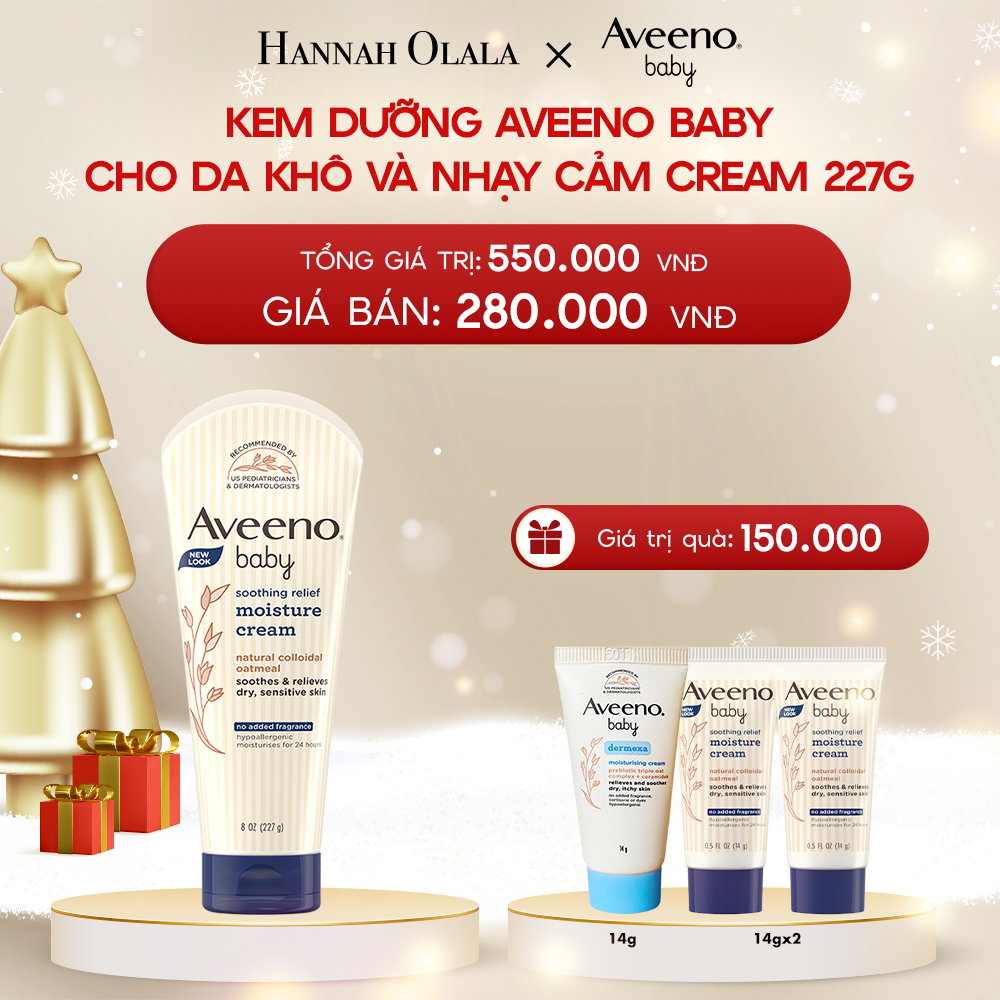  DEAL 8: KEM DƯỠNG ẨM CHO DA KHÔ VÀ NHẠY CẢM AVEENO BABY SOOTHING RELIEF MOISTURE CREAM 227G 