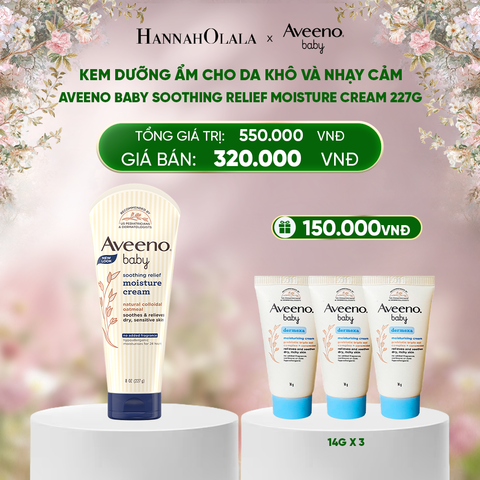  DEAL 9: KEM DƯỠNG ẨM CHO DA KHÔ VÀ NHẠY CẢM AVEENO BABY SOOTHING RELIEF MOISTURE CREAM 227G 