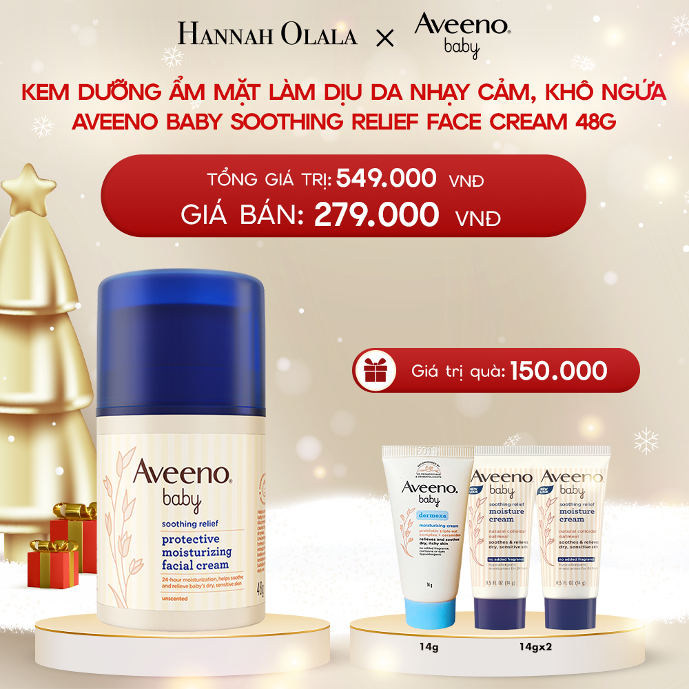  DEAL 9: KEM DƯỠNG ẨM MẶT LÀM DỊU DA NHẠY CẢM AVEENO BABY 48G 