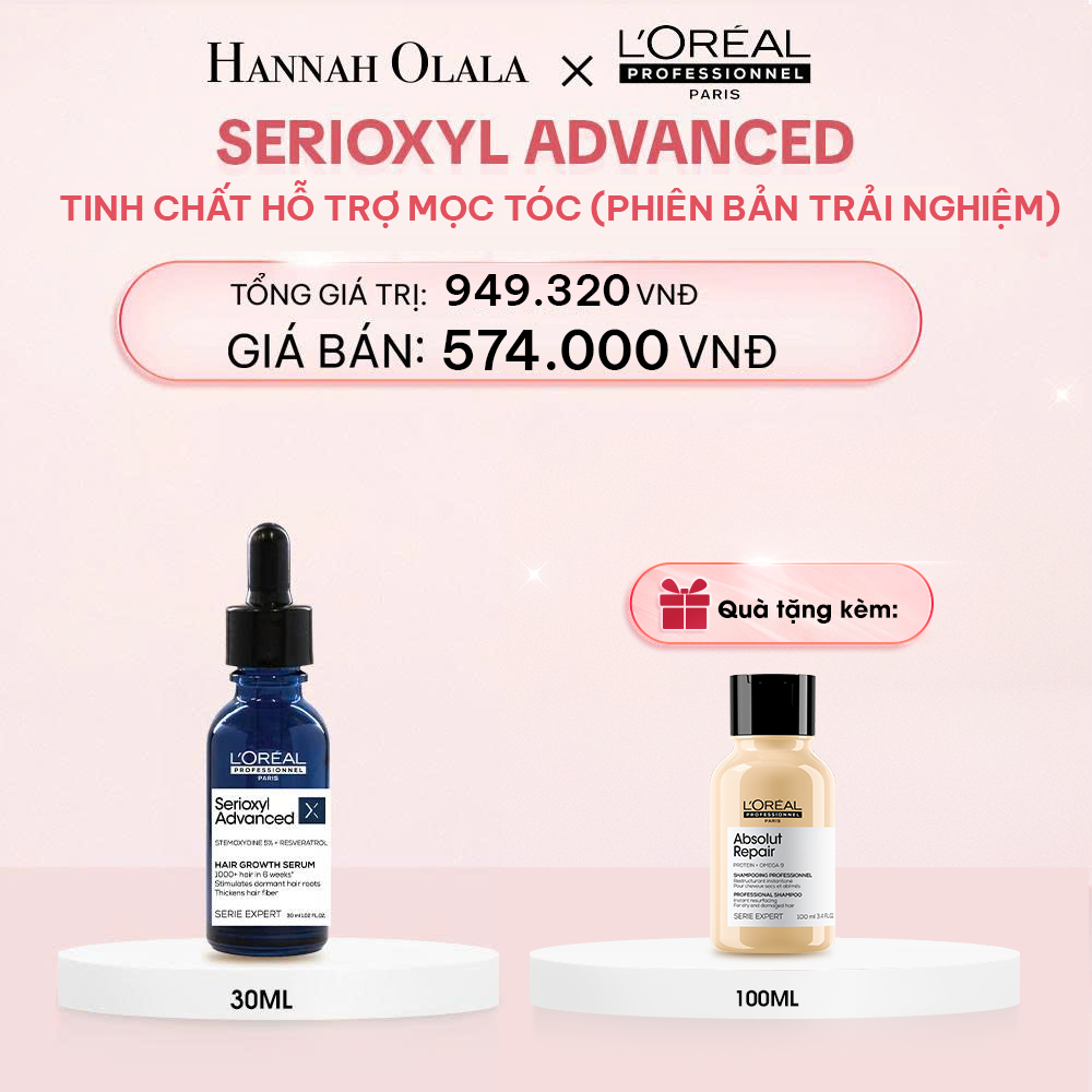  DEAL 13: [PHIÊN BẢN TRẢI NGHIỆM] TINH CHẤT HỖ TRỢ MỌC TÓC L'ORÉAL PROFESSIONNEL SERIOXYL ADVANCED 30ML 