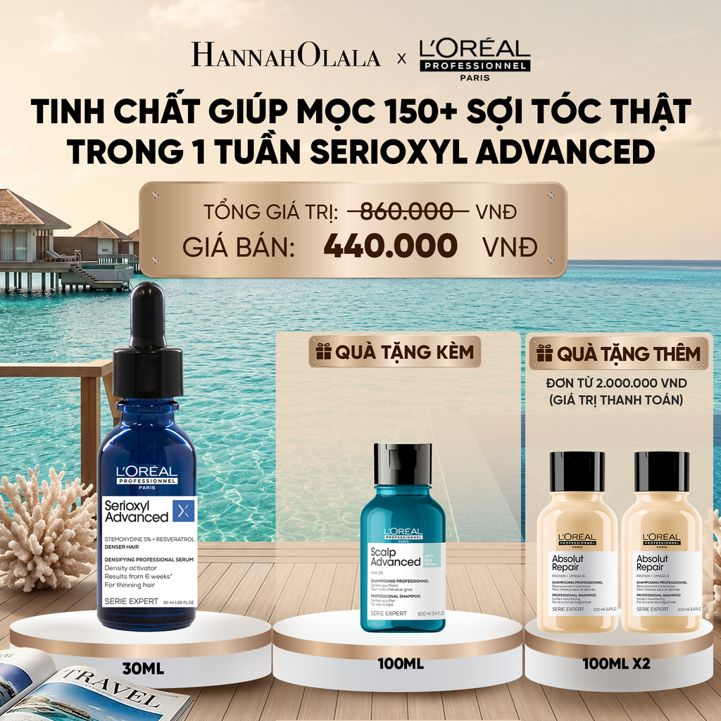  [PHIÊN BẢN TRẢI NGHIỆM] TINH CHẤT HỖ TRỢ MỌC TÓC SERIOXYL ADVANCED 30ML 