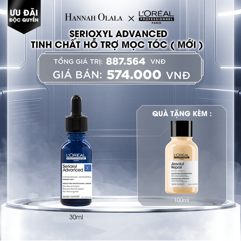  DEAL 12: [PHIÊN BẢN TRẢI NGHIỆM] TINH CHẤT HỖ TRỢ MỌC TÓC L'ORÉAL PROFESSIONNEL SERIOXYL ADVANCED 30ML 