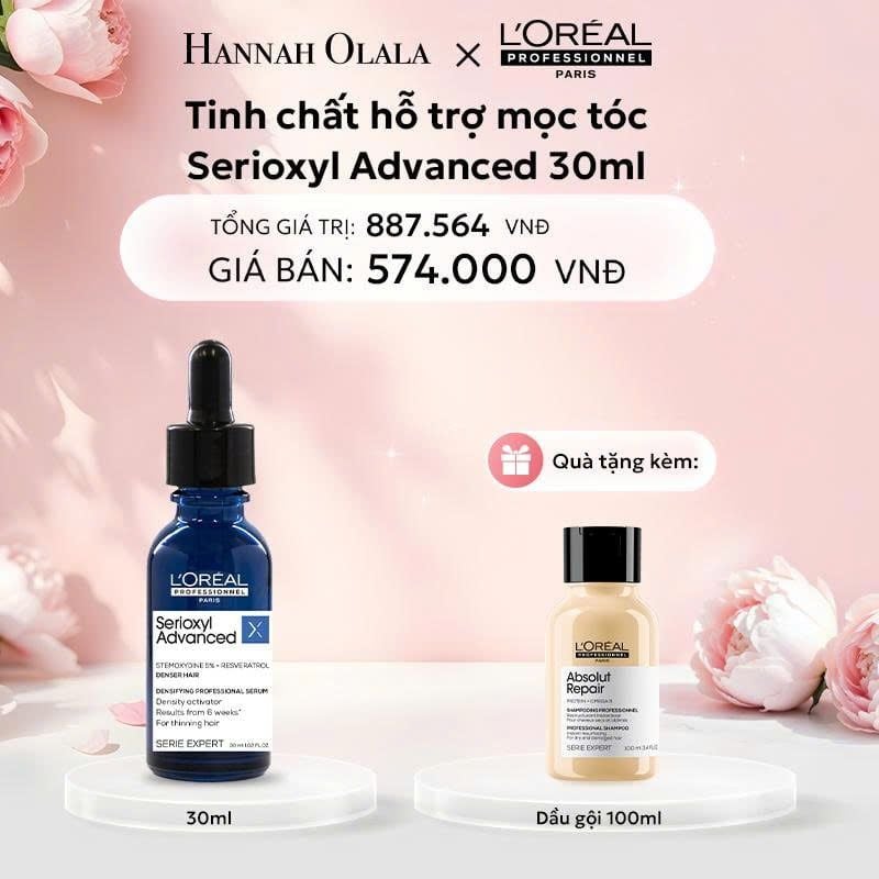  E1078: DEAL 1: [PHIÊN BẢN TRẢI NGHIỆM] TINH CHẤT HỖ TRỢ MỌC TÓC L'ORÉAL PROFESSIONNEL SERIOXYL ADVANCED 30ML 