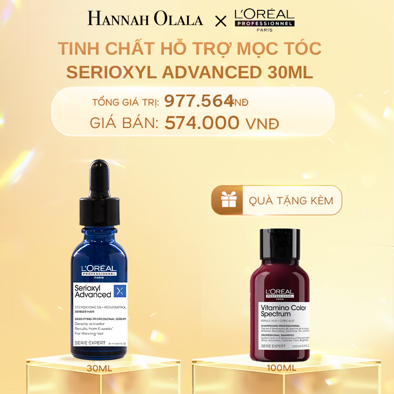  DEAL 11: [PHIÊN BẢN TRẢI NGHIỆM] TINH CHẤT HỖ TRỢ MỌC TÓC L'ORÉAL PROFESSIONNEL SERIOXYL ADVANCED 30ML 