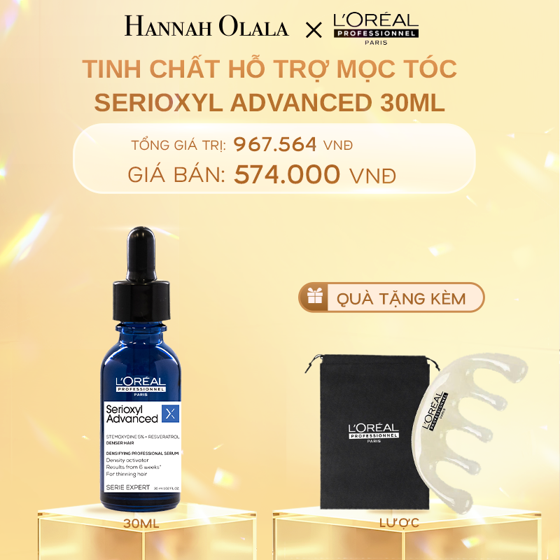  DEAL 11: [PHIÊN BẢN TRẢI NGHIỆM] TINH CHẤT HỖ TRỢ MỌC TÓC L'ORÉAL PROFESSIONNEL SERIOXYL ADVANCED 30ML 