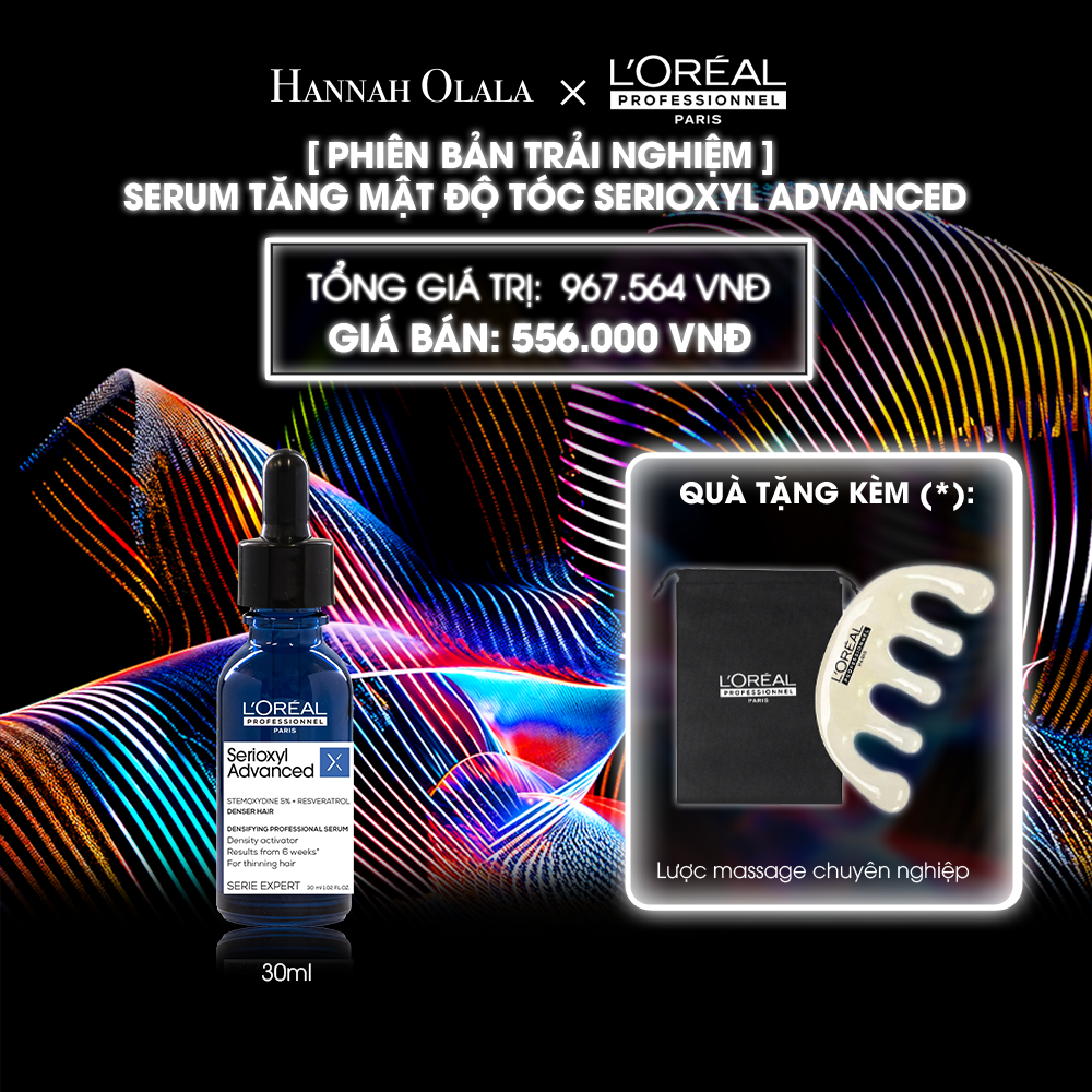  DEAL 11: [PHIÊN BẢN TRẢI NGHIỆM] TINH CHẤT HỖ TRỢ MỌC TÓC L'ORÉAL PROFESSIONNEL SERIOXYL ADVANCED 30ML 