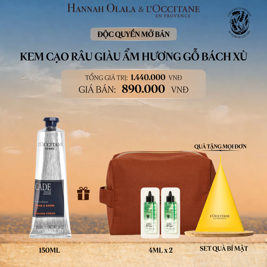  KEM CẠO RÂU CHIẾT XUẤT GỖ CÂY BÁCH XÙ L'OCCITANE 