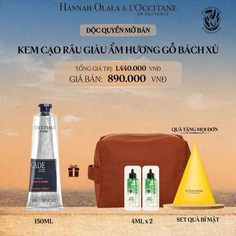  KEM CẠO RÂU CHIẾT XUẤT GỖ CÂY BÁCH XÙ L'OCCITANE 