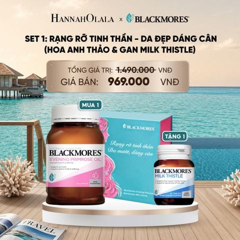 [BLACKMORES SET QUÀ TẶNG 1] RẠNG RỠ TINH THẦN - DA ĐẸP DÁNG CÂN (HOA ANH THẢO & GAN MILK THISTLE)_ D1795 