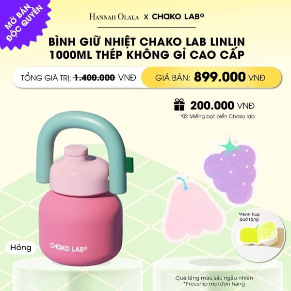  BÌNH GIỮ NHIỆT CHAKO LAB LINLIN 1000ML THÉP KHÔNG GỈ CAO CẤP _ DEAL 12 