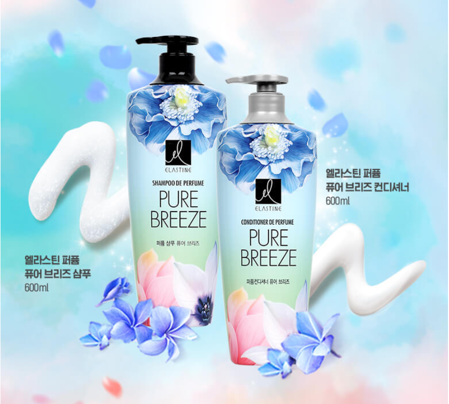  COMBO 02 DẦU GỘI & XẢ ELASTINE DE PERFUME HƯƠNG NƯỚC HOA 600ML 