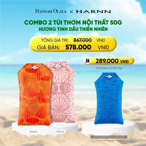  DEAL 8: COMBO 2 TÚI THƠM NỘI THẤT 50G HƯƠNG TINH DẦU THIÊN NHIÊN 