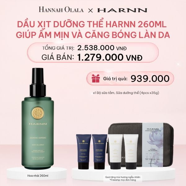  E479_DEAL 8: DẦU XỊT DƯỠNG THỂ HARNN GIÚP ẨM MỊN VÀ CĂNG BÓNG LÀN DA 260ML 