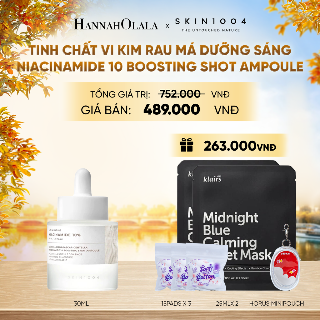  NEW SKU SKIN1004 TINH CHẤT MADAGASCAR CENTELLA NIACINAMIDE 10 BOOSTING SHOT AMPOULE 30ML (IP04) - E472 