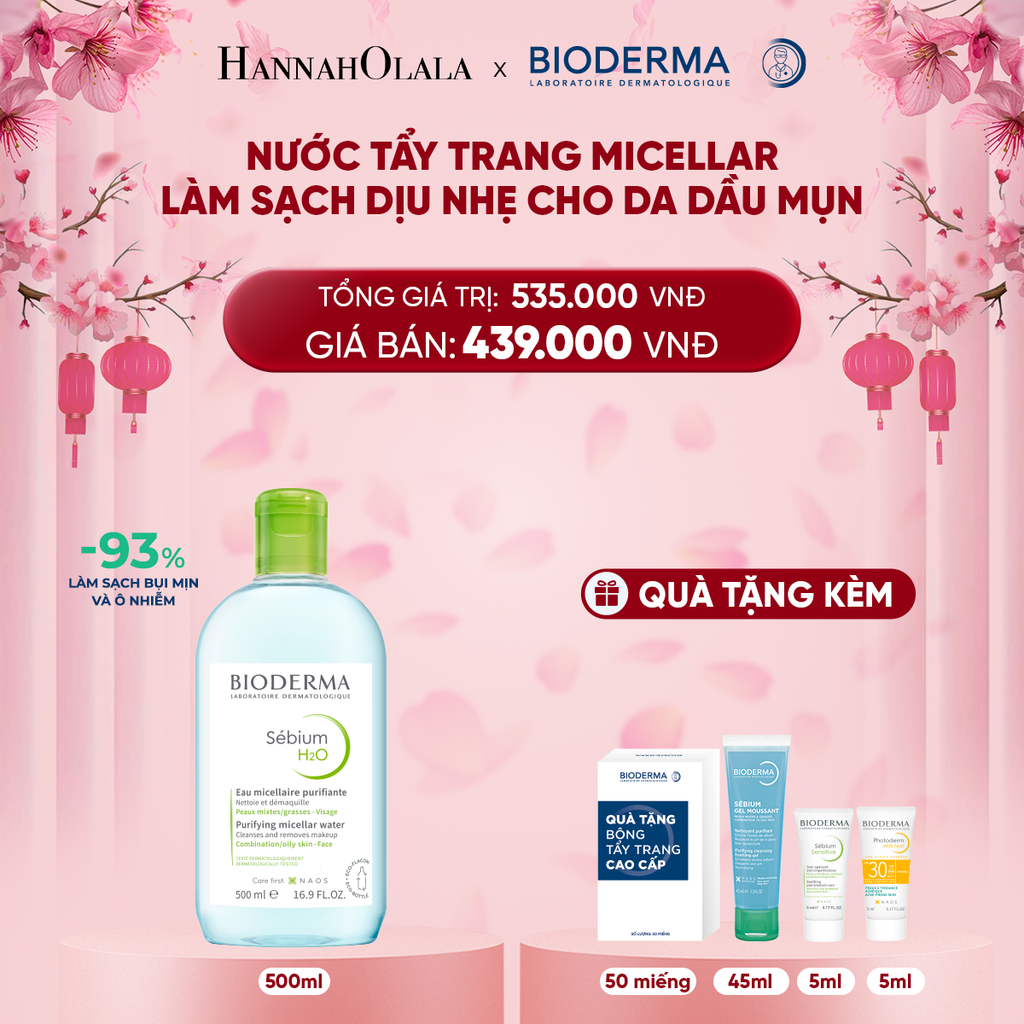  DEAL 8: NƯỚC TẨY TRANG MICELLAR LÀM SẠCH CHO DA DẦU MỤN 