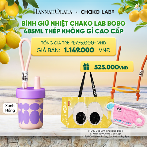  BÌNH GIỮ NHIỆT CHAKO LAB BOBO 485ML THÉP KHÔNG GỈ CAO CẤP 