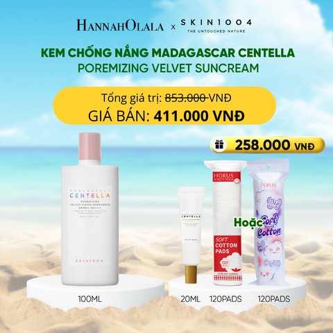  NEW SKU SKIN1004 KEM CHỐNG NẮNG MADAGASCAR CENTELLA POREMIZING VELVET SUNCREAM SPF50+ PA++++ 50ML (IP04) 