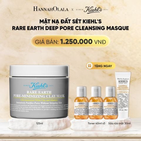  DEAL 3: MẶT NẠ ĐẤT SÉT GIẢM DẦU & THU NHỎ LỖ CHÂN LÔNG KIEHL'S RARE EARTH DEEP PORE CLEANSING MASQUE 125ML (MỚI) 