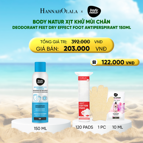  DEAL 8: BODY NATUR XỊT KHỬ MÙI CHÂN DEODORANT FEET DRY EFFECT FOOT ANTIPERSPIRANT 150ML 